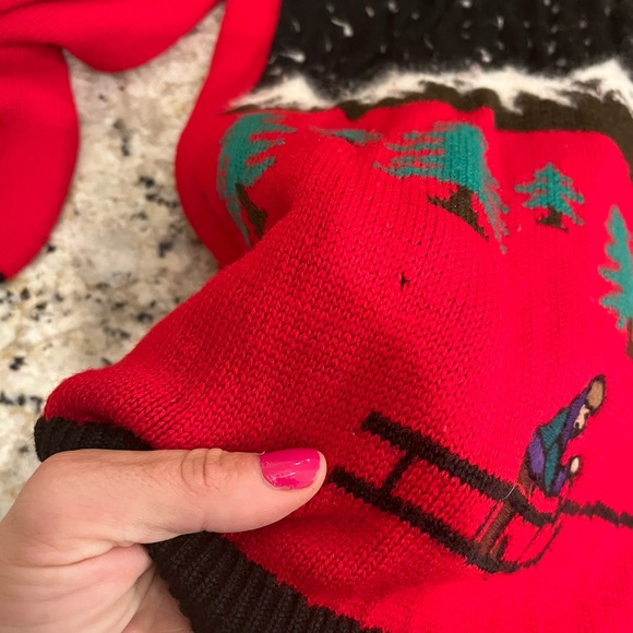 Vintage united colors of benetton Christmas winter sweater - Picture 3 of 5